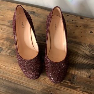 EUC Marc Jacobs Glitter Round Toe Heels